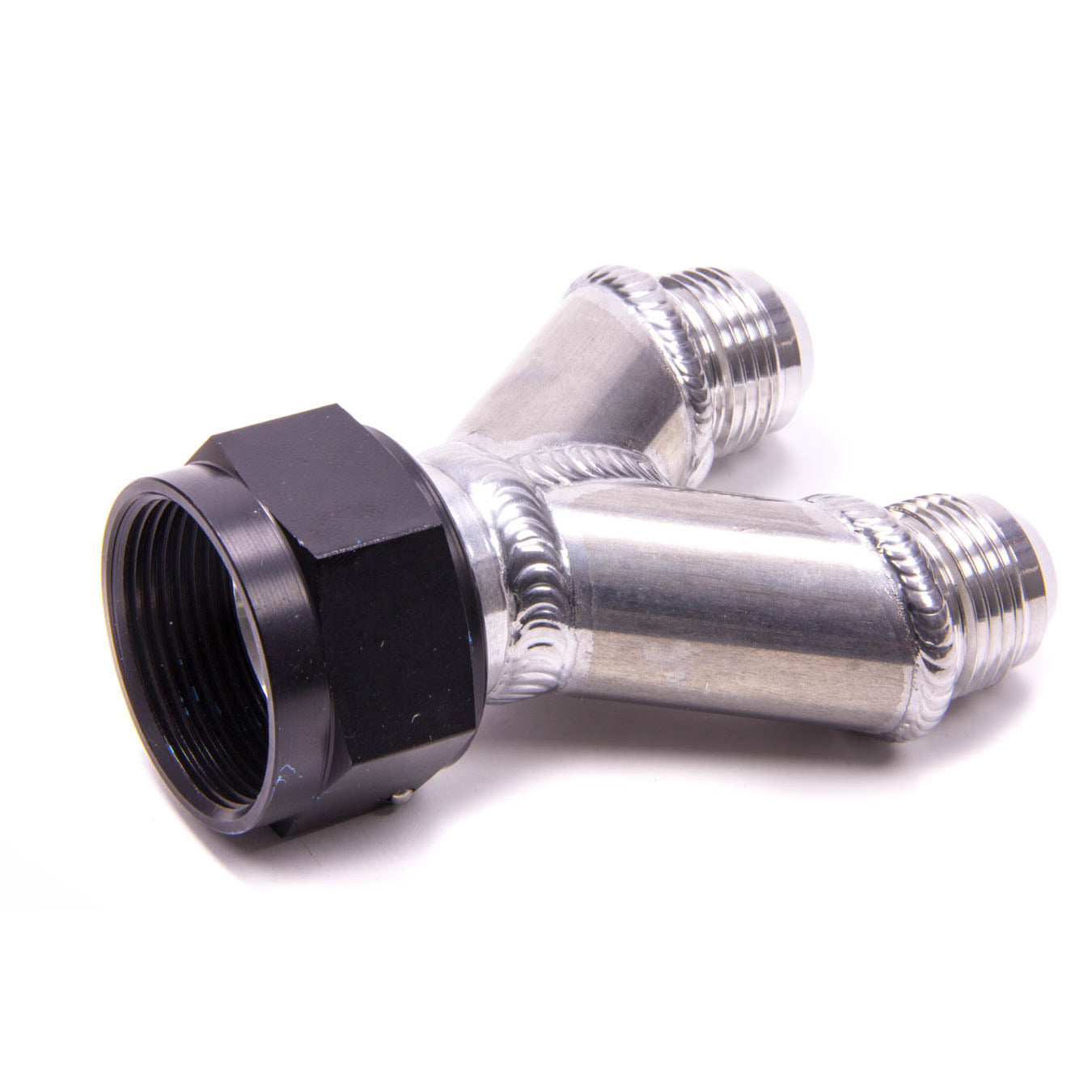 Peterson Y Manifold for Radiator Applications -12AN Male/-12AN Male/-20AN Female Swivel