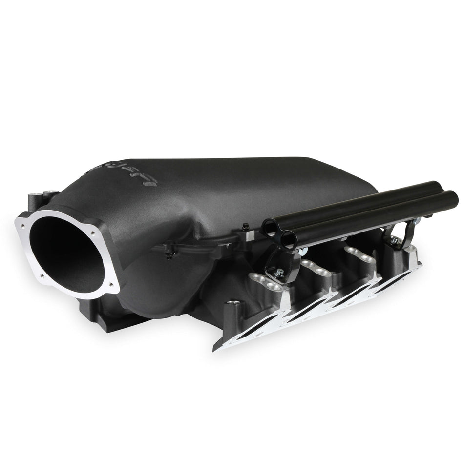 Holley EFI LS3 Low-Ram Intake Manifold - 105 mm Throttle Body Flange - Tunnel Ram - Top Entry - Dual Injector - Black - LS3 - GM LS-Series