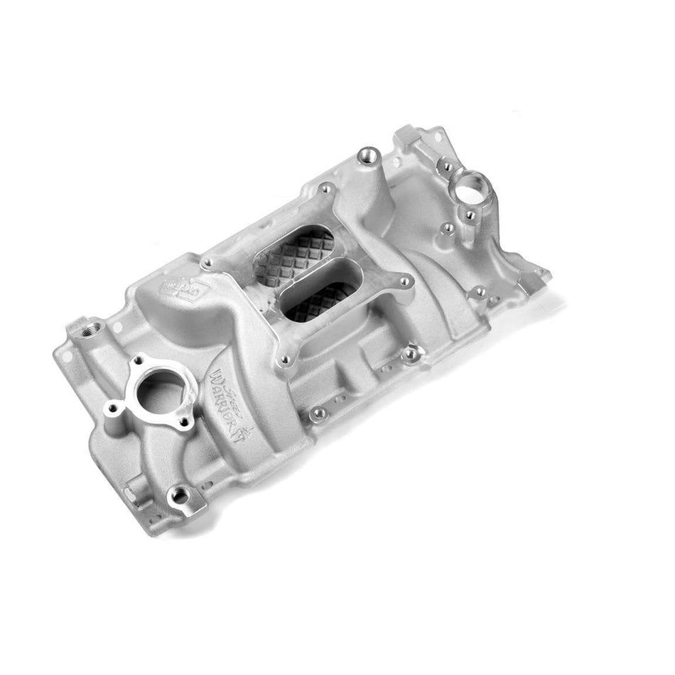 Weiand Stealth Intake Manifold - Natural - Aluminum - Non-EGR - Square Bore - SB Chevy 262-400 - 57-86 and 87 Up w/ Aluminum Heads