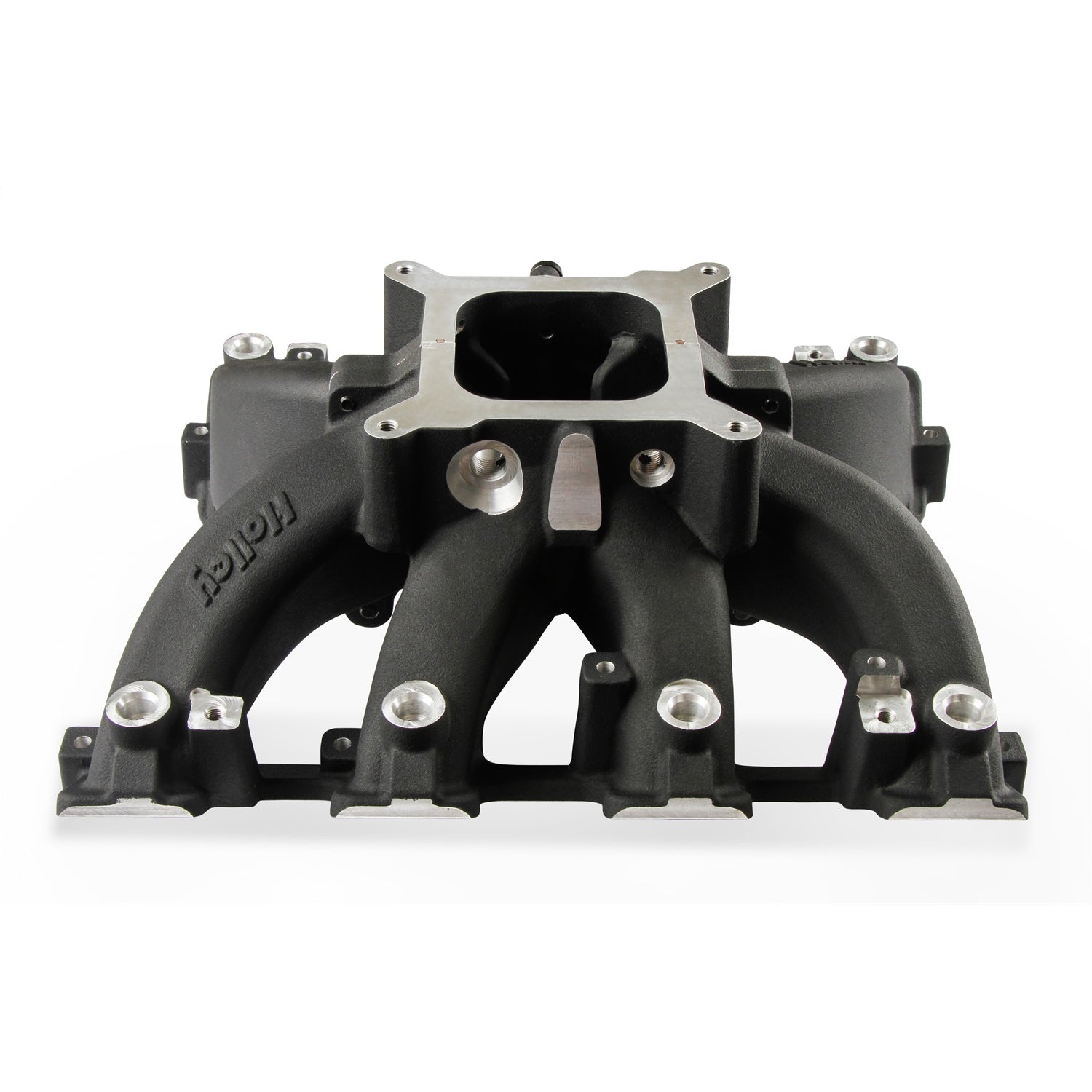 Holley Single-Plane EFI Split Design Race Intake Manifold - Square Bore - Single Plane - Aluminum - Black - GM LS-Series