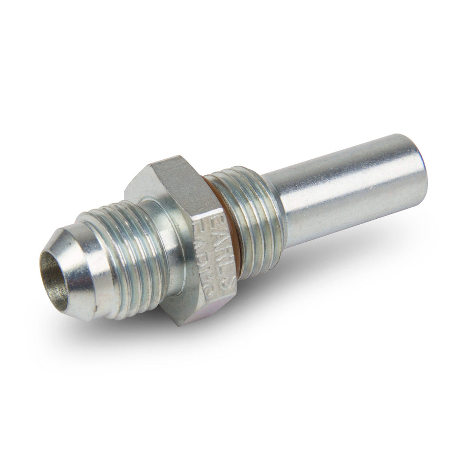 Earl's 6 AN Male to 9/16-18 in Inverted Flare Male O-Ring Straight Adapter - Zinc Oxide