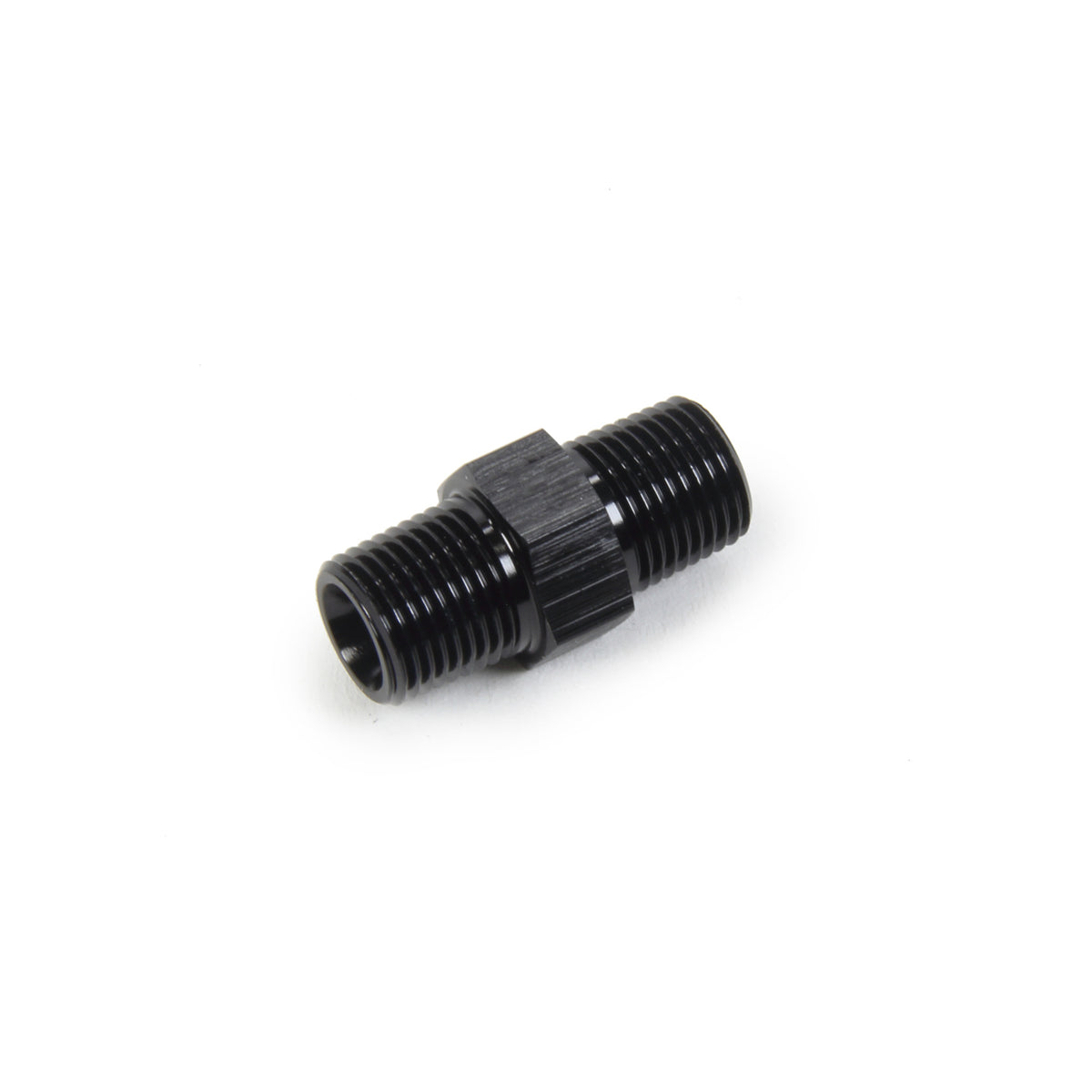 Triple X Race Co. Adapter Fitting Straight 1/8" NPT Male to 1/8" NPT Male Aluminum - Black Anodize