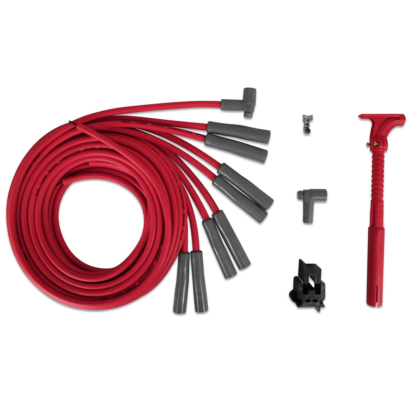 MSD Super Conductor Spark Plug Wire Set Ford and Chrysler Hemi Pro Stock Head