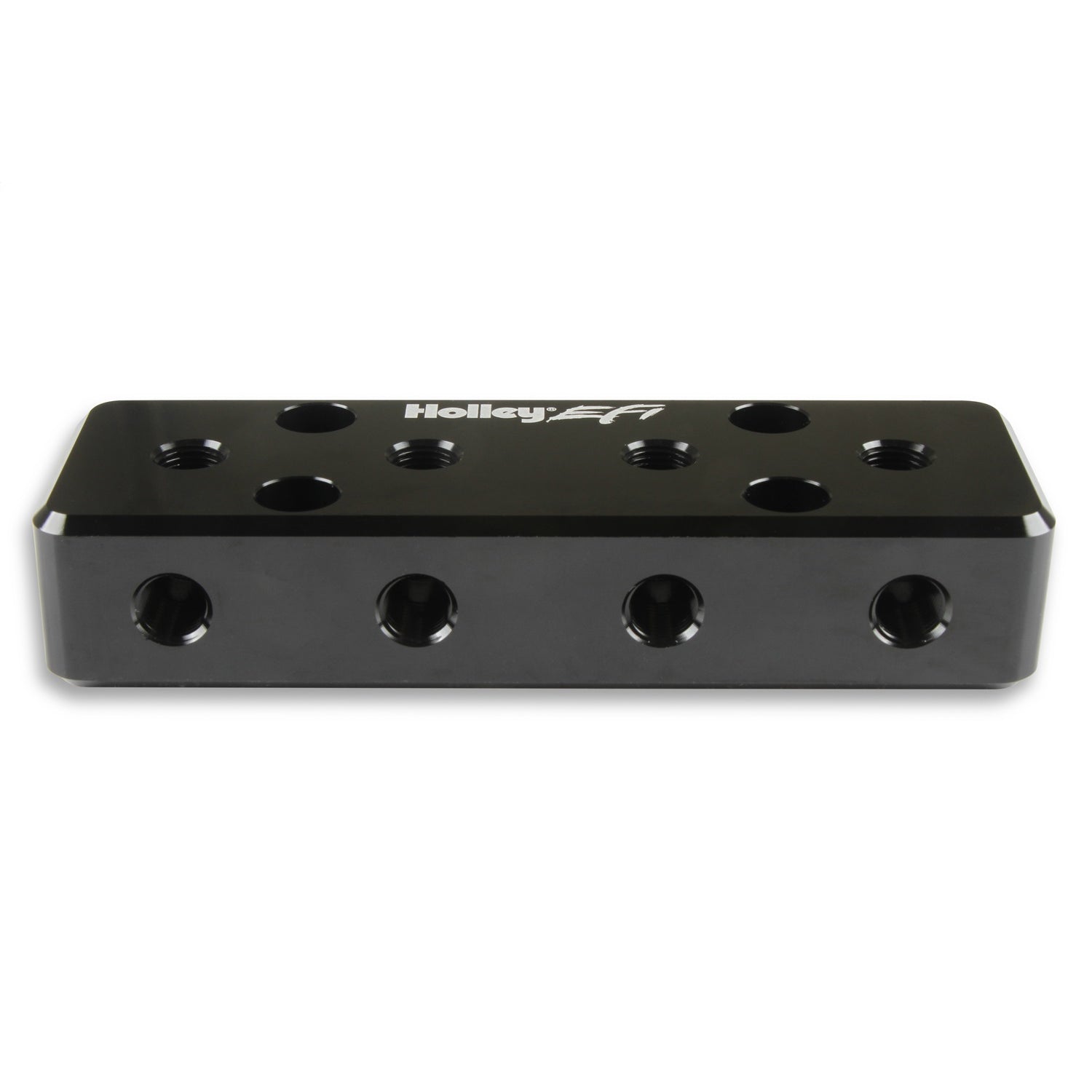 Holley EFI Vacuum Manifold - Twelve 1/8 NPT Ports - Two 6 AN ORB - Black