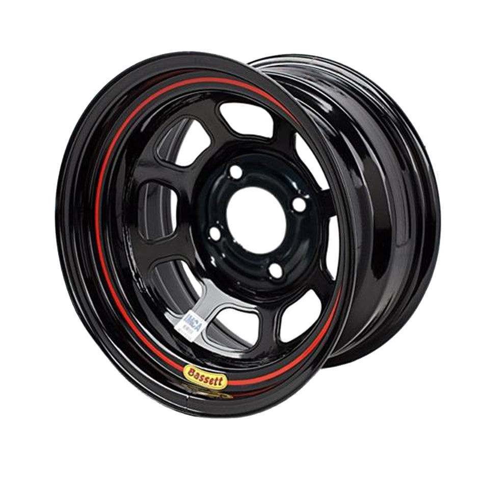 Bassett 15x8 5x5 Black Spun 4.5" BS