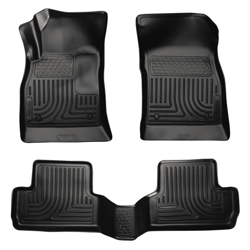 Husky Liners Front/2nd Seat Floor Liner Weatherbeater Plastic Black - Buick Verano 2012-15