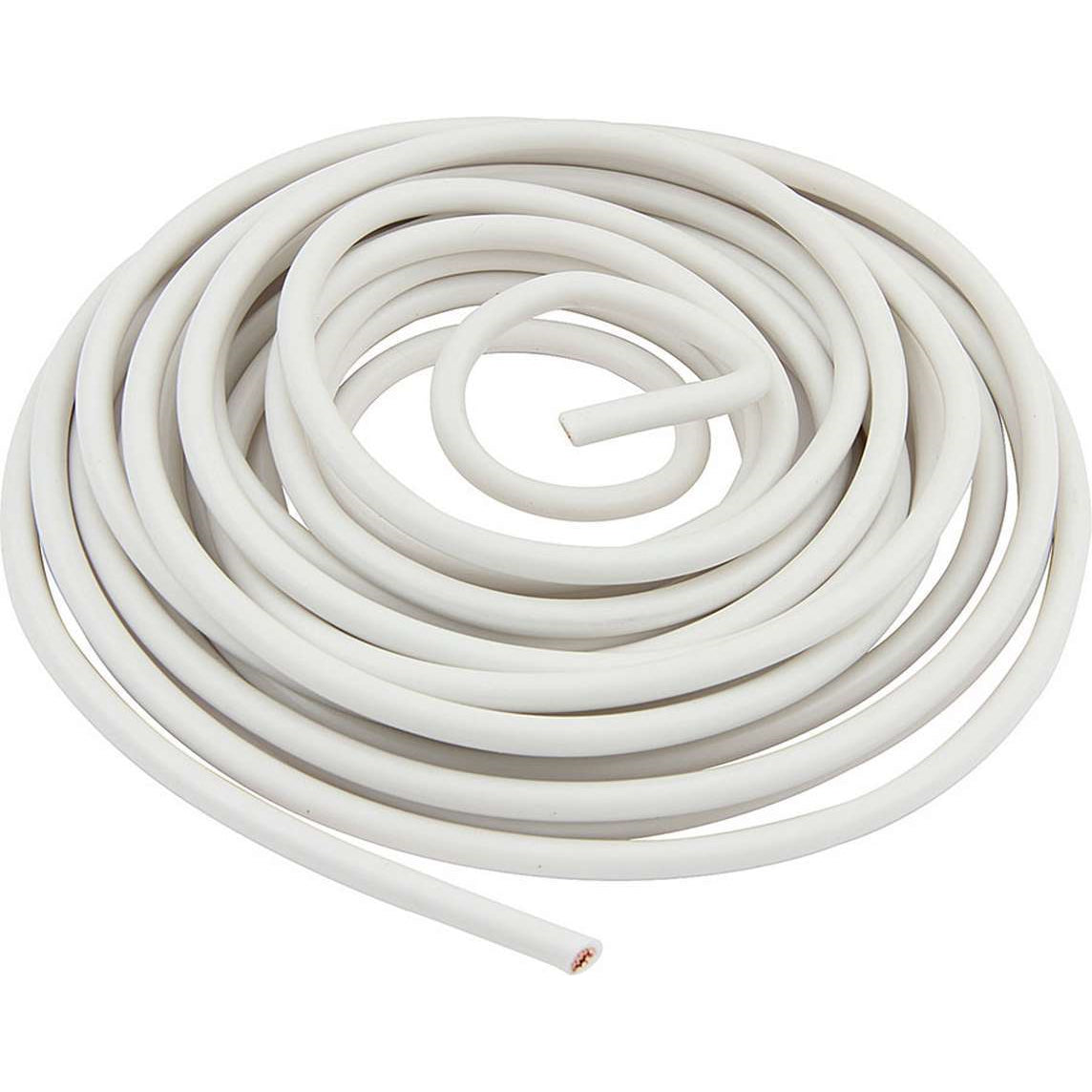 Allstar Performance Primary Wire - White - 10' Coil - 10AWG