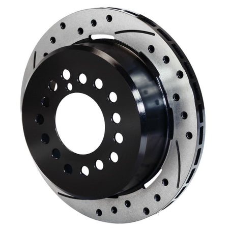 Wilwood SRP Driver Side Drilled/Slotted Brake Rotor - 12.19 in OD - 0.81 in Thick - 5 x 4.50 in Bolt Pattern - Black