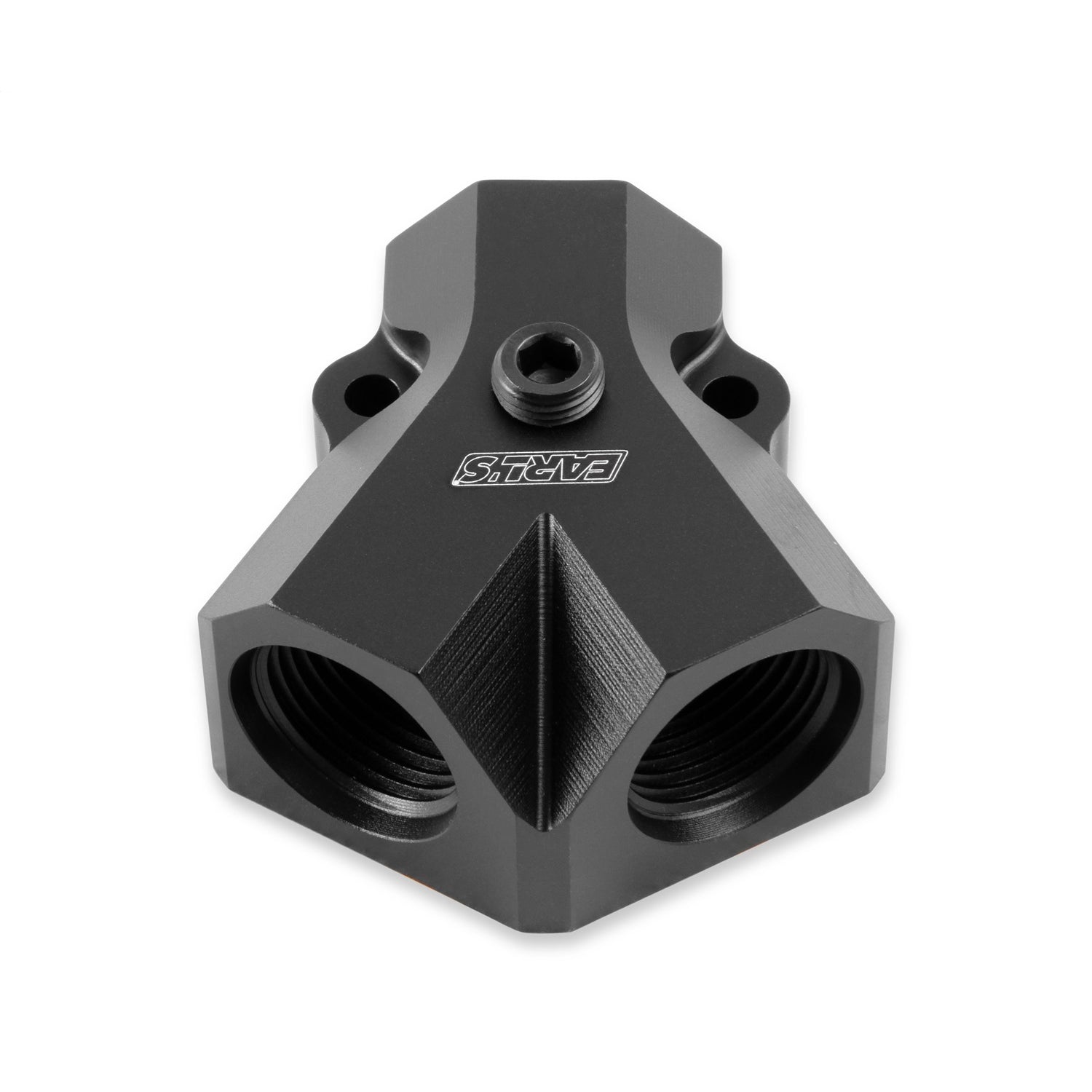 Earl's Fuel Y-Block 1/2" NPT Inlet-Dual 3/8" NPT Out