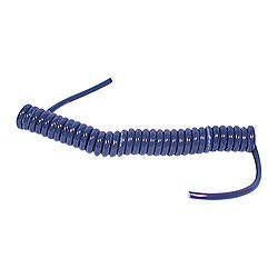Dedenbear Heavy Duty Spiral Cable - 14 Gauge Wire - Stretches to 10 ft - Blue - Universal