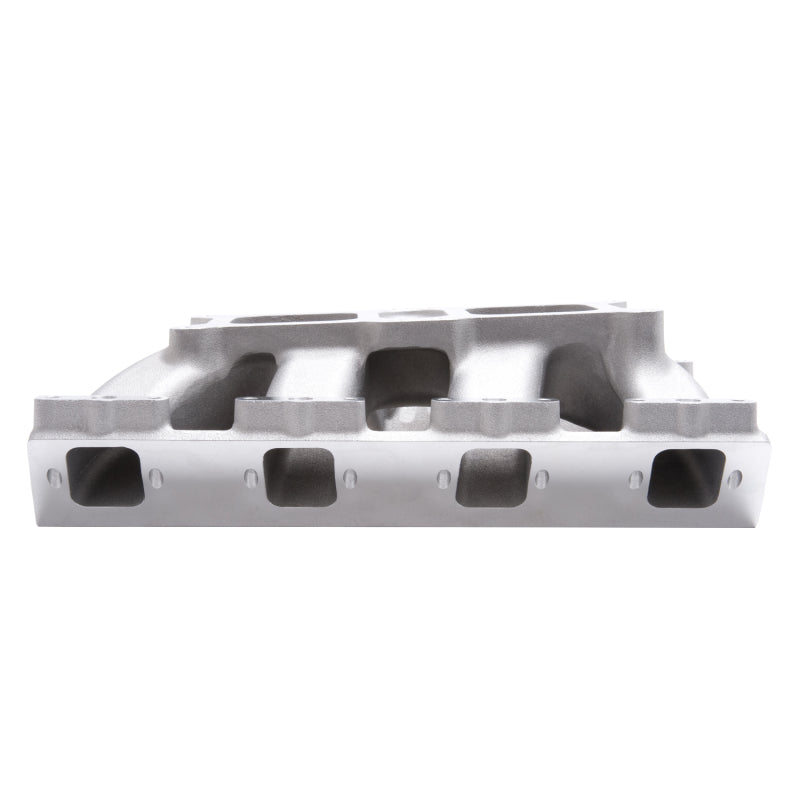 Edelbrock Dual Quad Intake Manifold Dual Square Bore Single Plane Aluminum - Natural