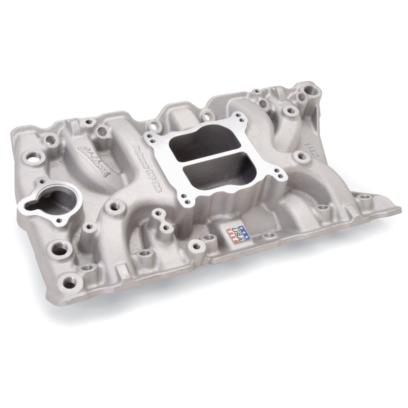 Edelbrock Performer Olds 350 Spread / Square Bore Dual Plane Intake Manifold - Oldsmobile V8 2711