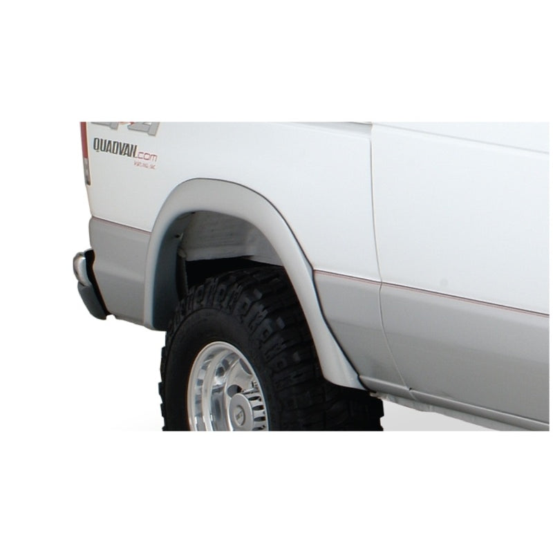 Bushwacker Extend-A-Fender Fender Flare - Rear - 2-1/4" Wide - Plastic - Black - Ford Fullsize Truck 1999-2014 (Pair)