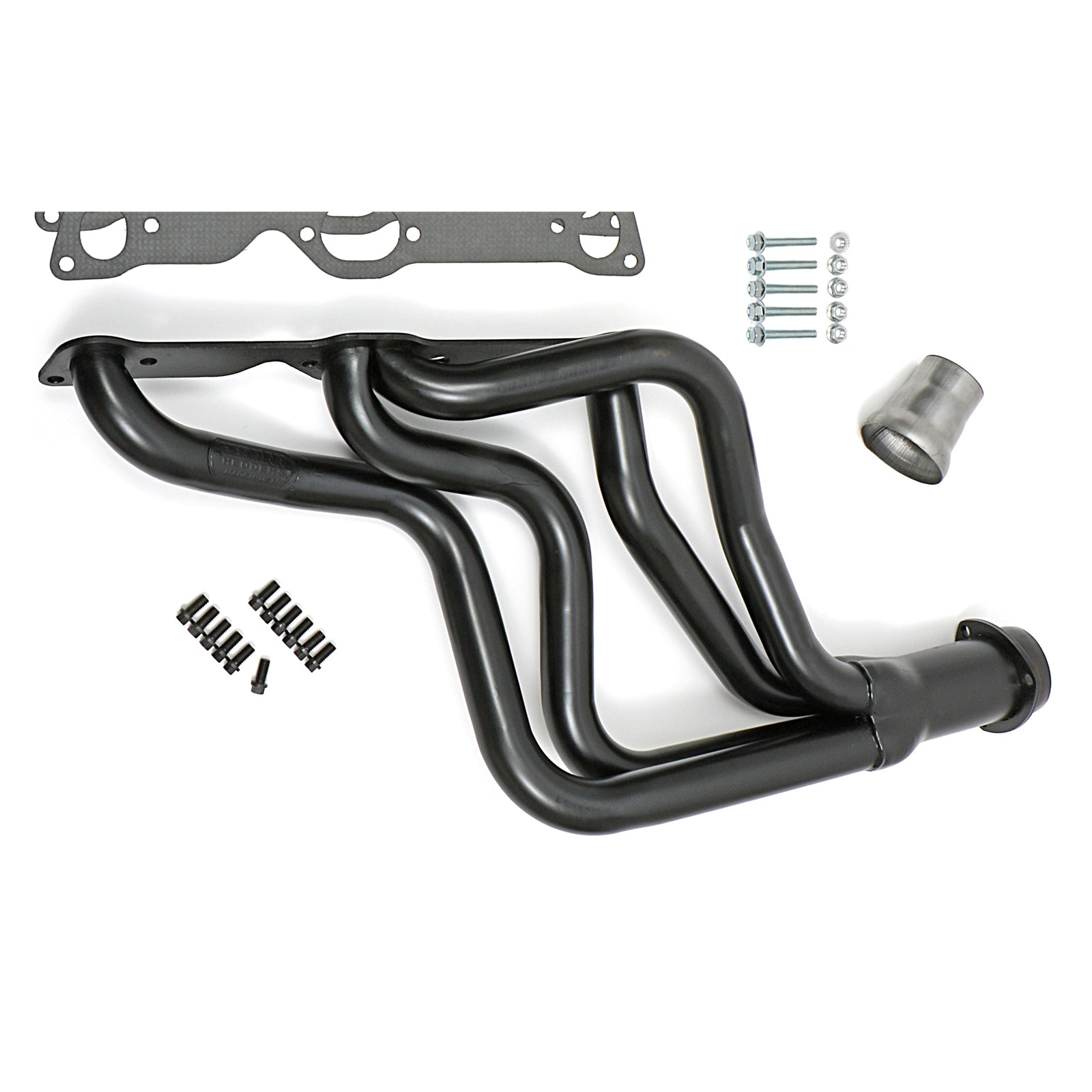 Hedman Hedders Street Headers - 1.75 in Primary - 3 in Collector - Black Paint - Pontiac V8 - A-Body 1964-72 - Pair