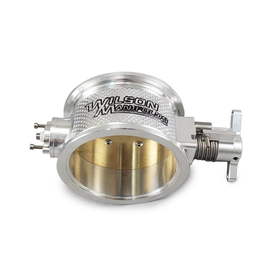 Wilson Manifolds V Band Flange Throttle Body 123 mm Single Blade V Band Provision Aluminum - Natural