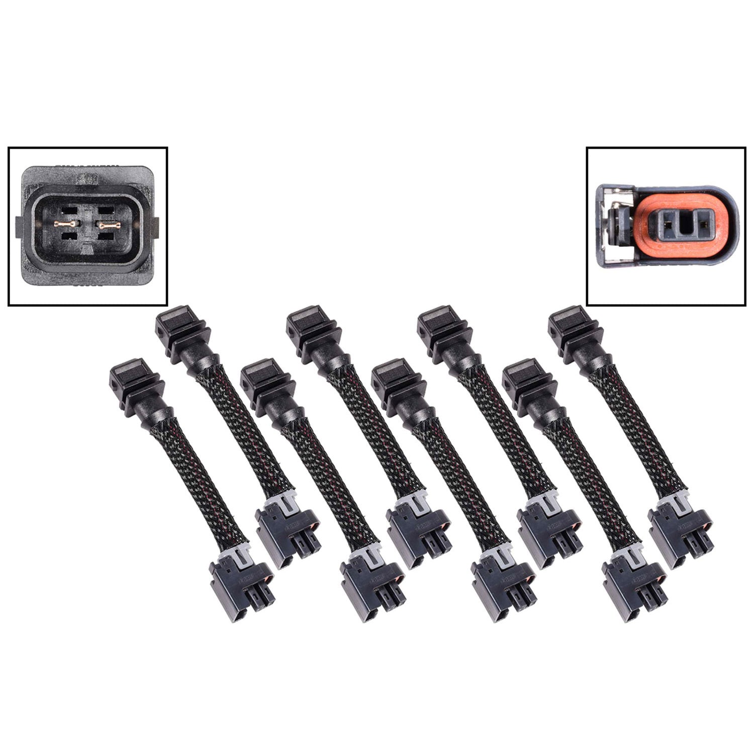 ICT Billet Multec 2 to Jetronic / Minitimer / EV1 Fuel Injector Adapter (Set of 8)