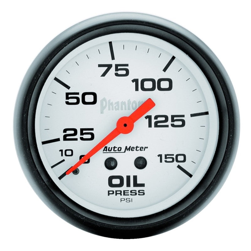 Auto Meter Phantom Oil Pressure Gauge - 2-5/8" - 0-150 PSI