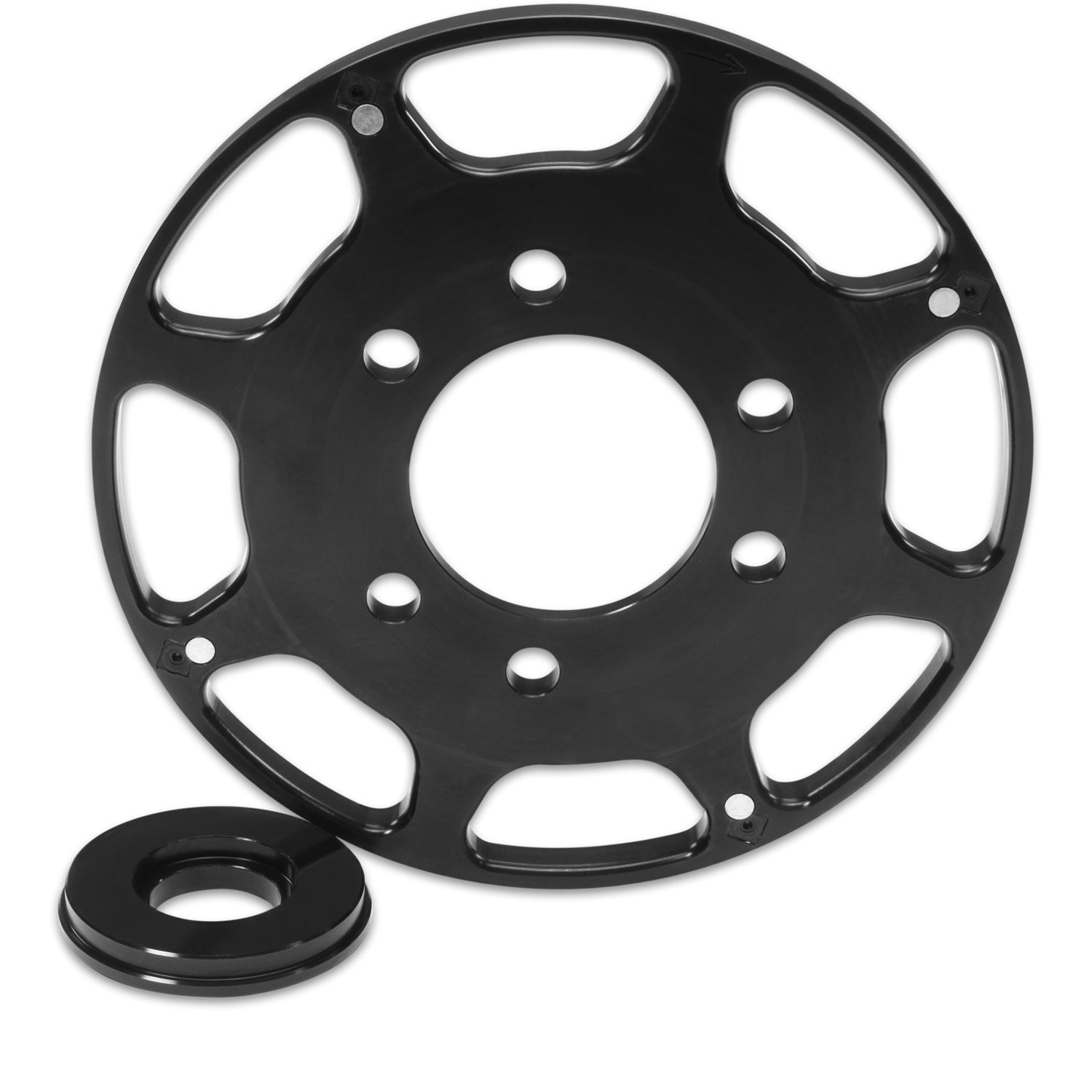 MSD SBC 7" Crank Trigger Wheel Black