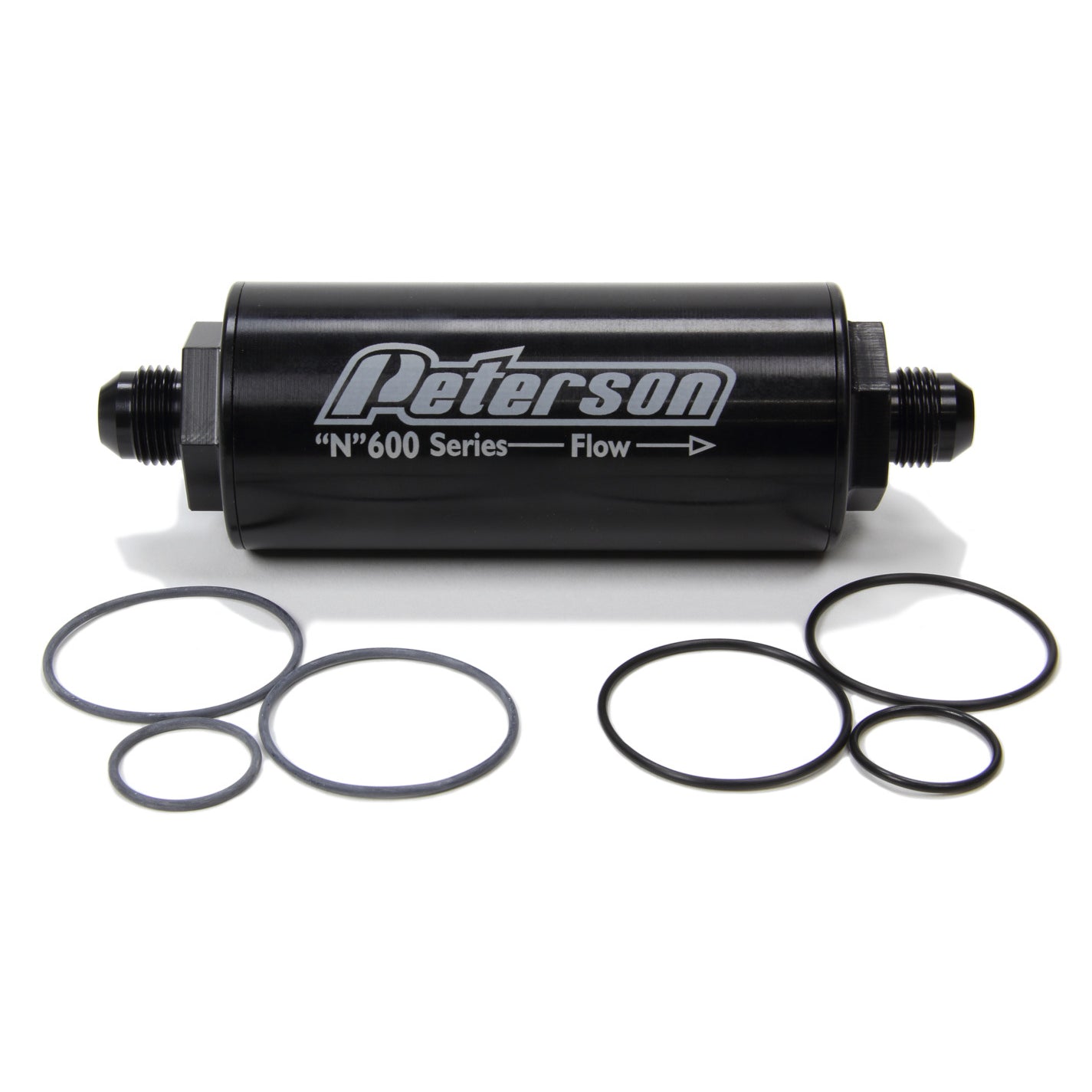 Peterson 600 Series Inline Fuel Filter -45 Micron -08 AN Fittings