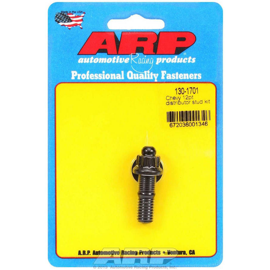 ARP Chevy Distributor Stud Kit - Steel, Black Oxide, 12-Point, BB Chevy, SB Chevy