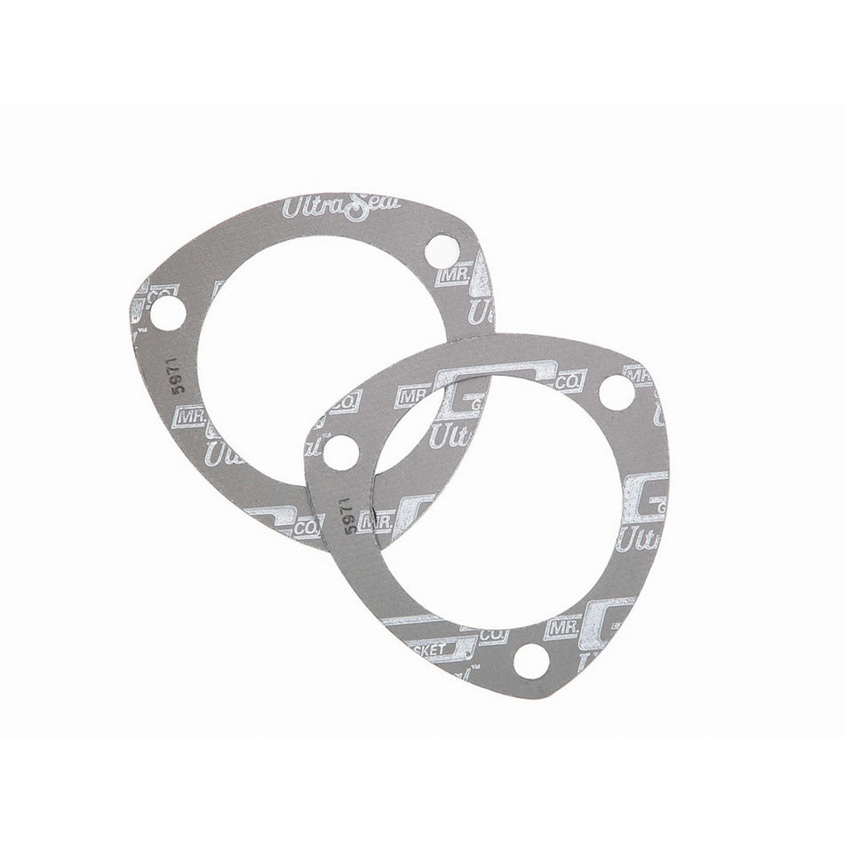 Mr. Gasket Ultra-Seal Collector Gasket - 0.062 in Thick - 3 in Diameter - 3-Bolt - Steel Core Laminate - Pair