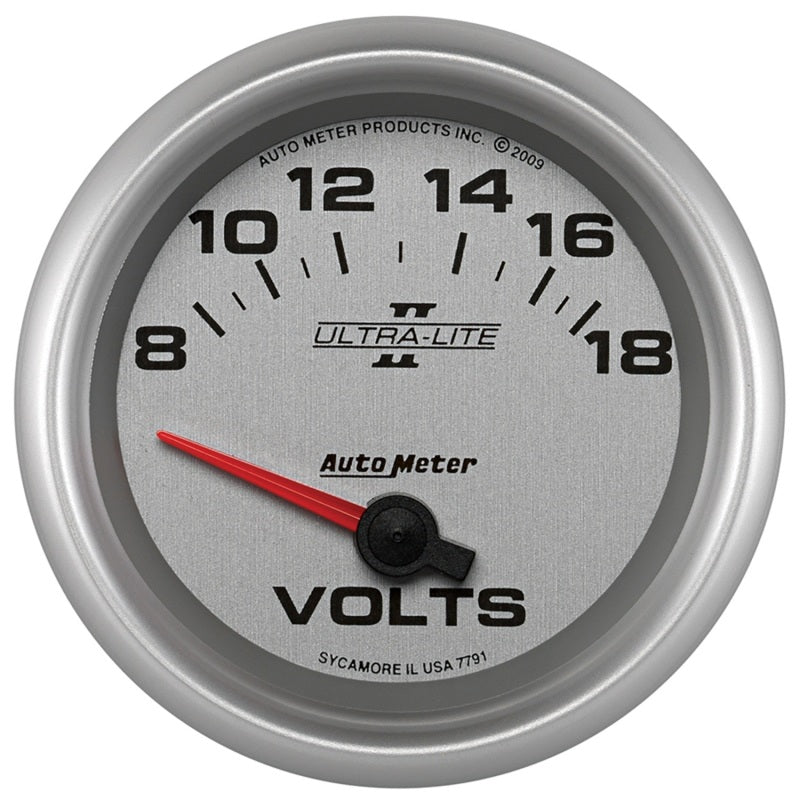 Auto Meter 2-5/8" Ultra-Lite II Voltmeter Gauge - 8-18 Volts