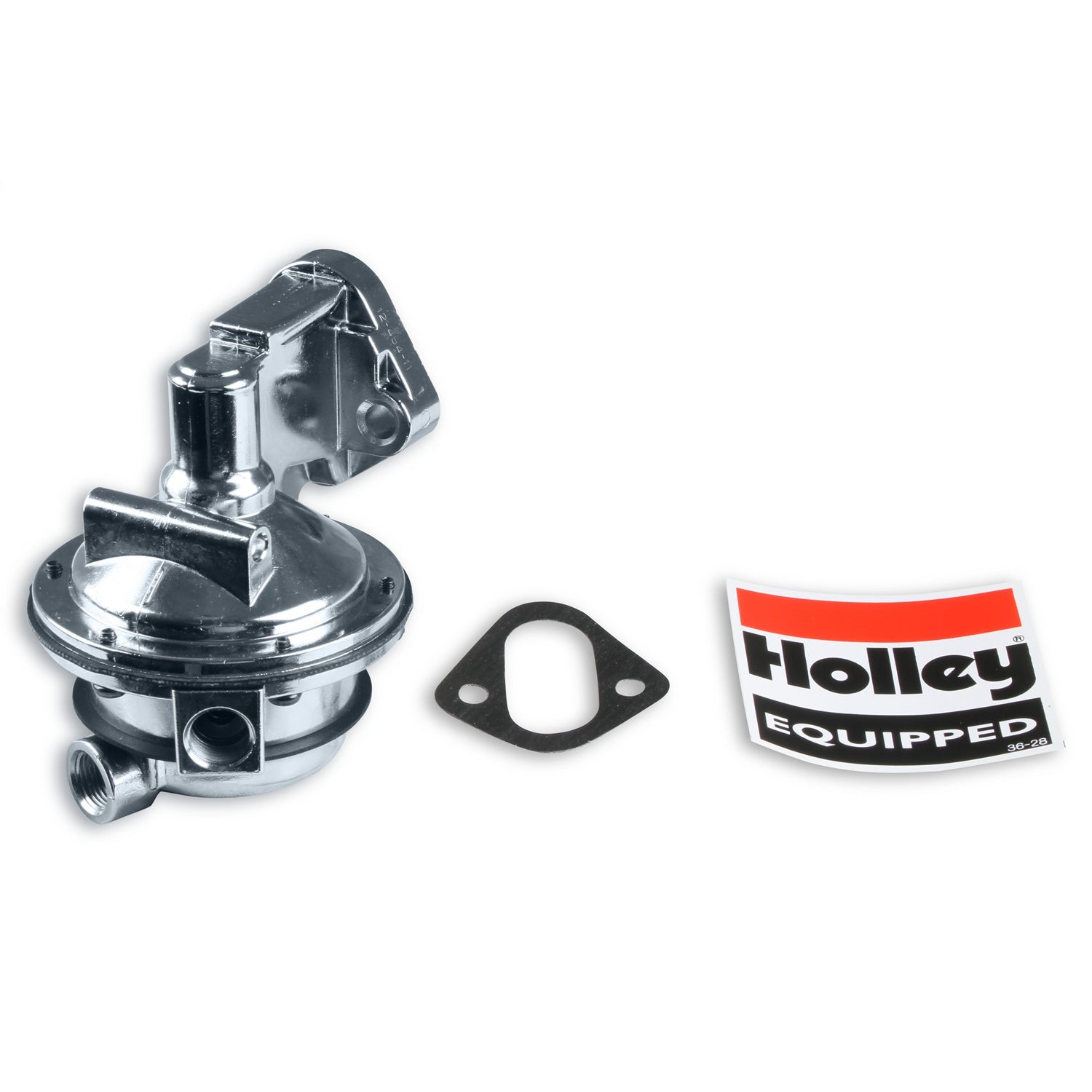 Holley Mechanical Fuel Pump - 110 gph - 6.5-8 psi - 3/8 in NPT Female Inlet / Outlet - Polished - Gas - Big Block Chevy