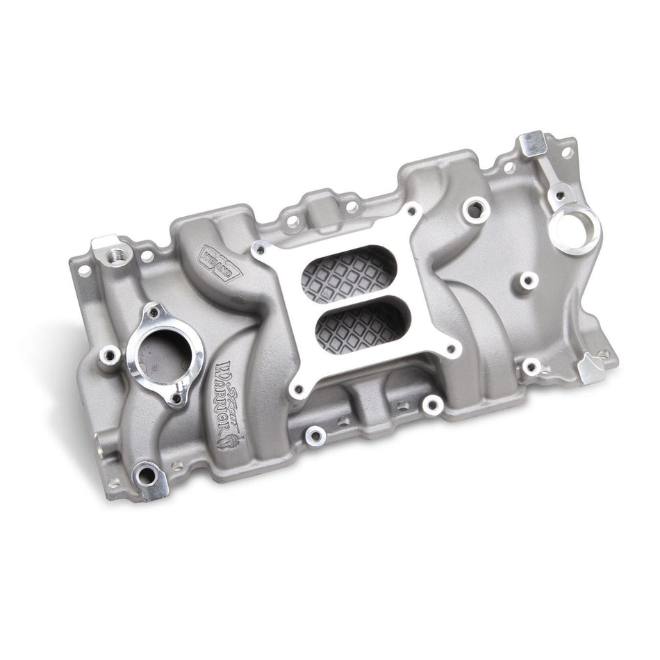 Weiand Street Warrior Square Bore Dual Plane Intake Manifold - Small Block Chevy 8120