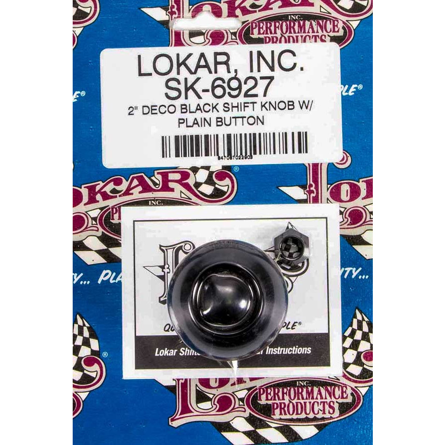 Lokar Deco Shifter Knob Aluminum Black Anodize Lokar Shifters - Each
