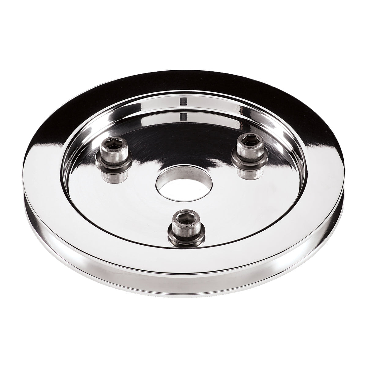 Billet Specialties BB Chevy Single Groove Crankshaft Pulley - Polished - V-Belt - BB Chevy
