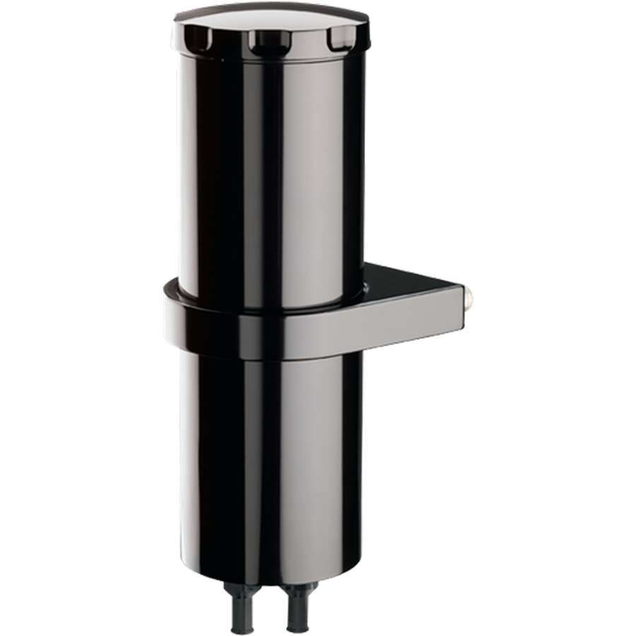 Billet Specialties Overflow Tank - 8.75 in. - Black Anodized - 15 Ounce Capacity - 1/4 in. Hose Barb Inlet/Outlet