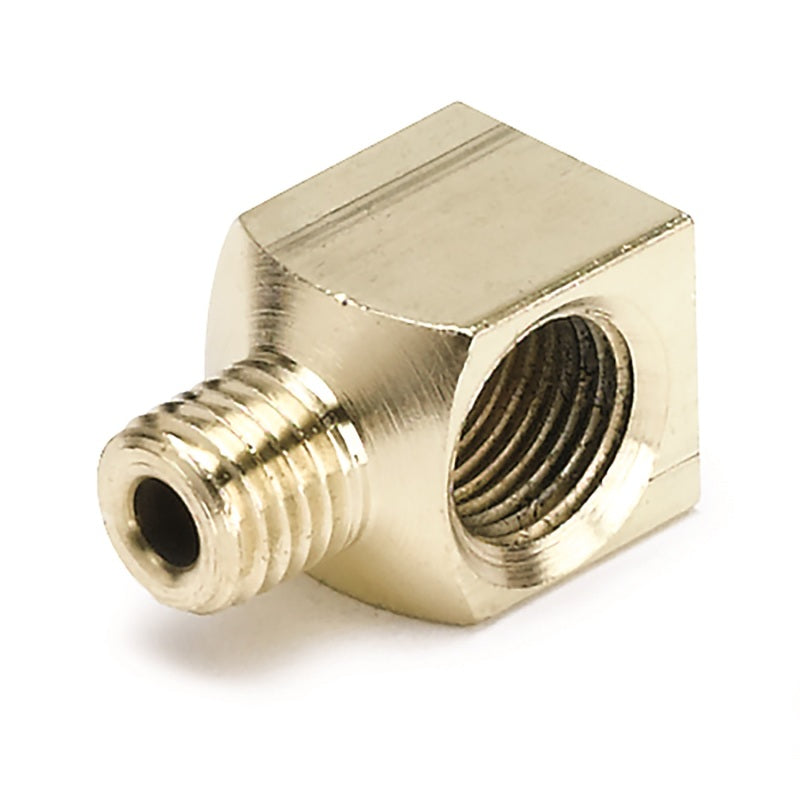 Auto Meter 1/8 in NPT Female to 1/8 in Compression Male 90 Degree Adapter - Brass - Mechanical Pressure / Vacuum Gauges