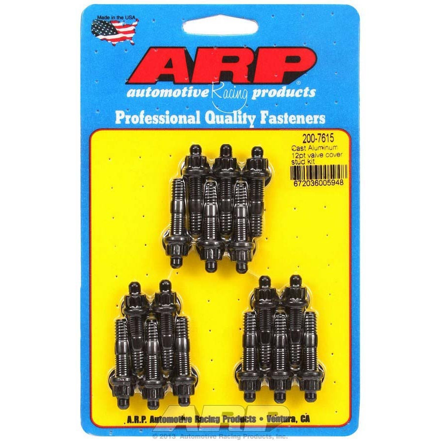 ARP Valve Cover Stud Kit - For Cast Aluminum Covers - 1/4"-20 - 1.500" Length - 12-Point (16 Pieces)