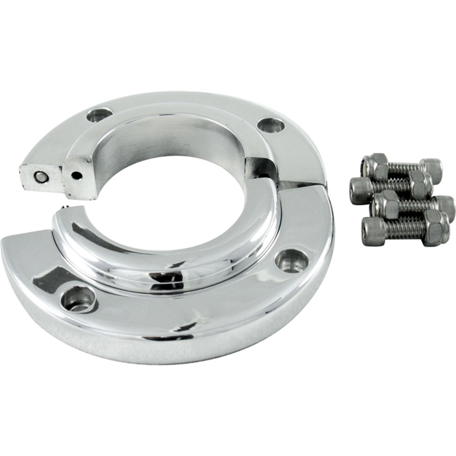 Borgeson Split Swivel Floor Mount for 2" Column Polished