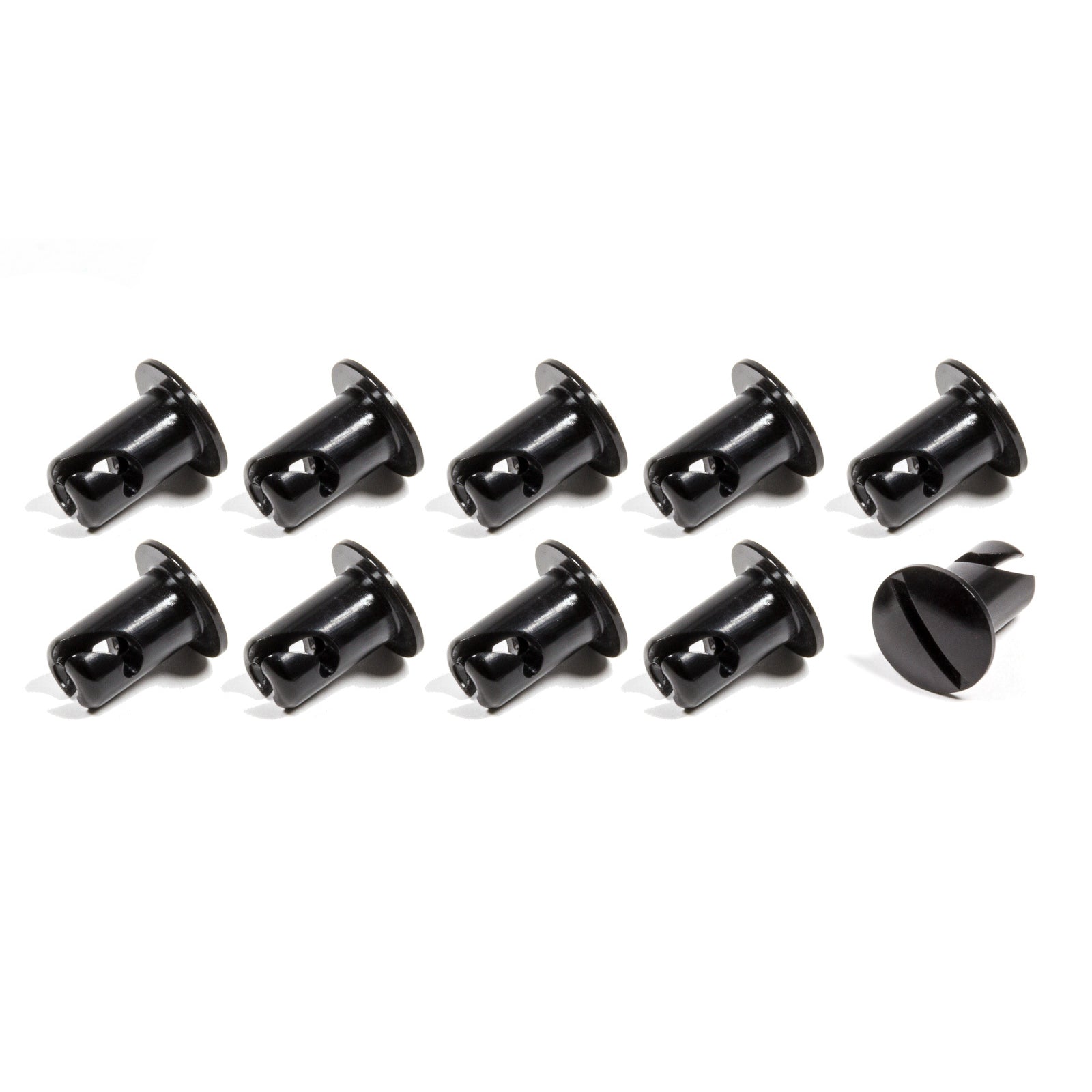 Triple X Oval Head Button Alum .500 Long - 10 Pack - Black