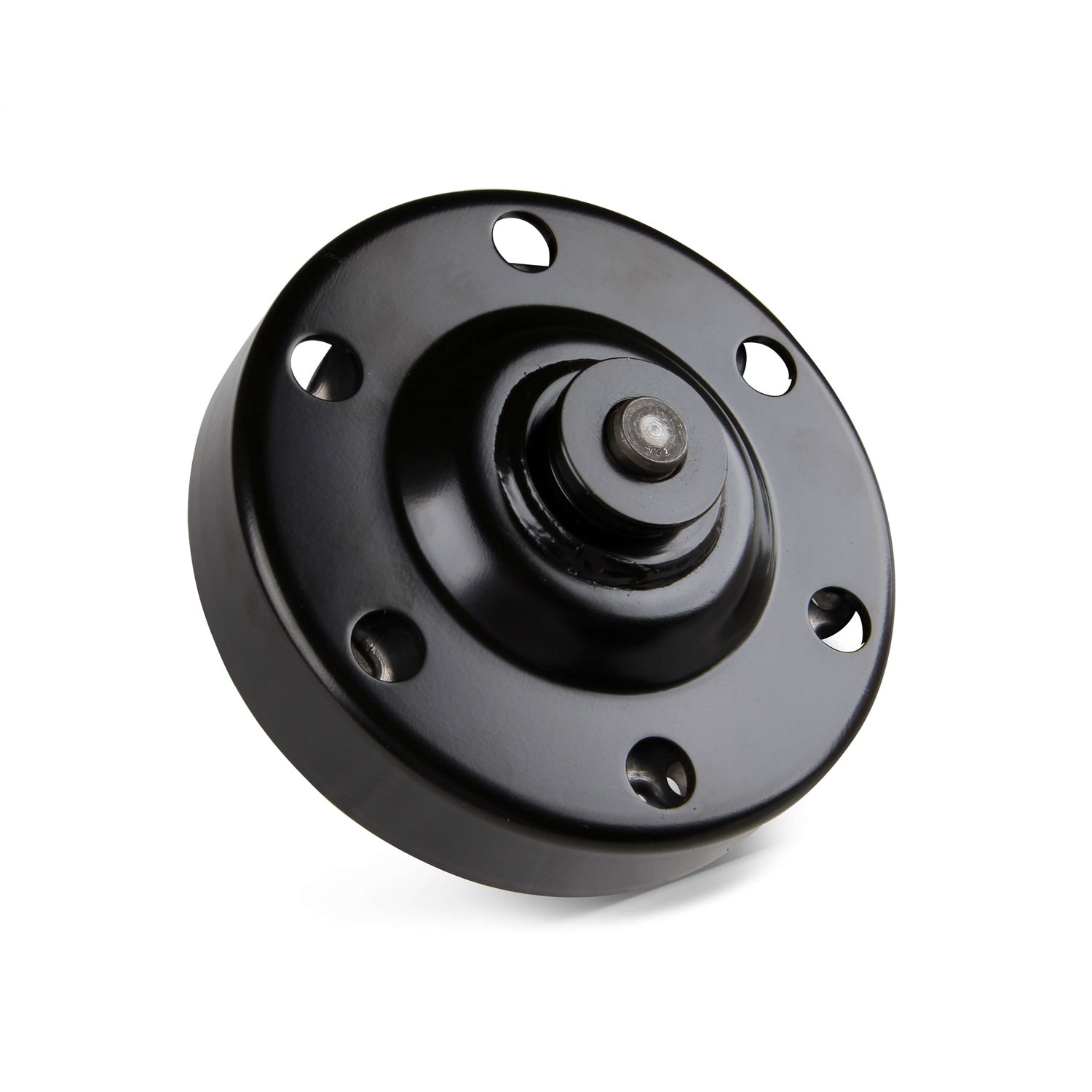Holley 6 Rib Serpentine Pulley Kit - Cast Aluminum - Black - Small Block Chevy