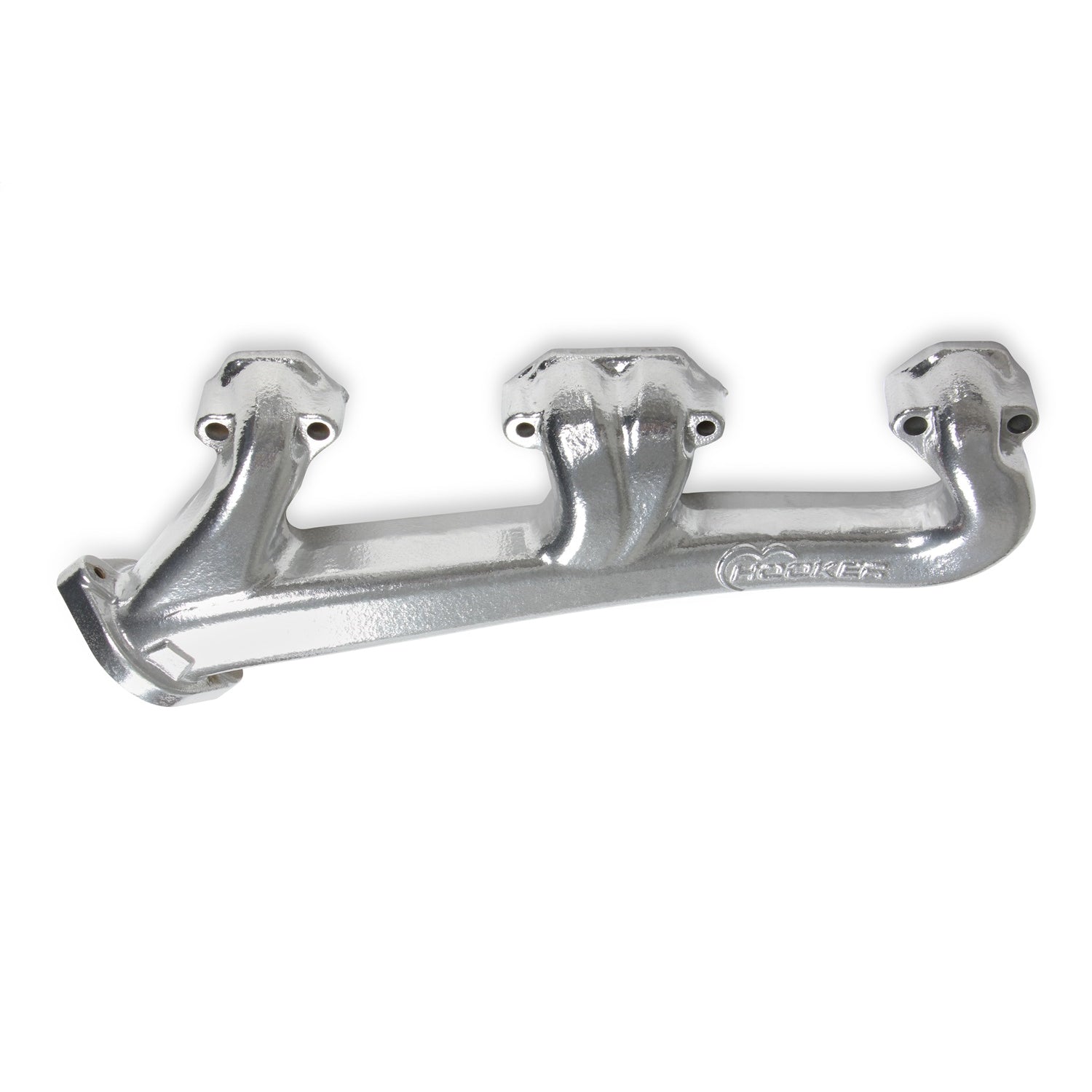 Hooker Exhaust Manifold - Raised D-Port - Iron - Silver Ceramic - Small Block Chevy - (Pair)