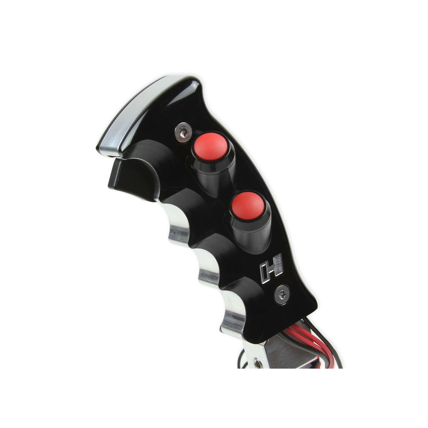 Hurst Shifter Knob - Hurst Logo - 2 Button - Aluminum - Black - Quarter Stick/Billet/Plus Shift Handles