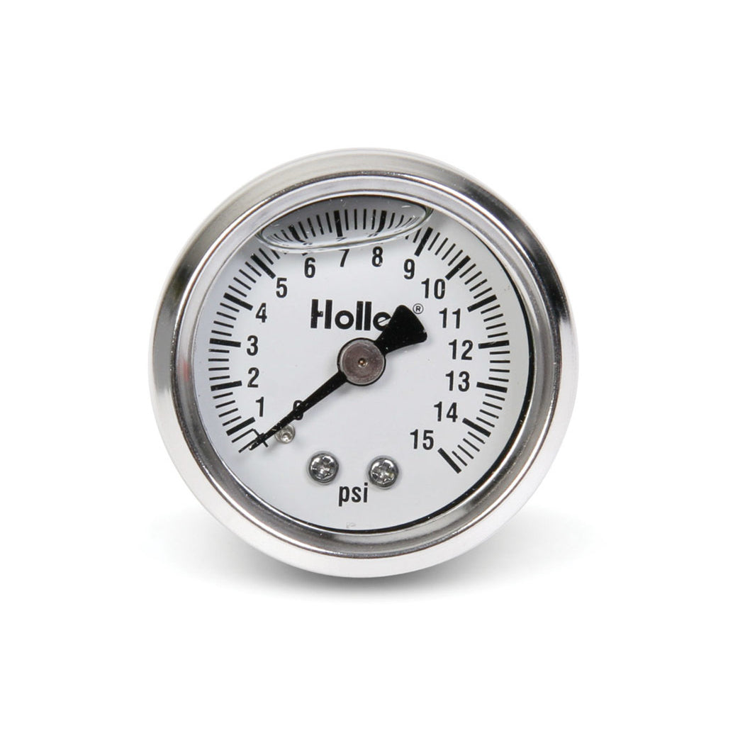 Holley 0-15 psi Fuel Pressure Gauge - Mechanical