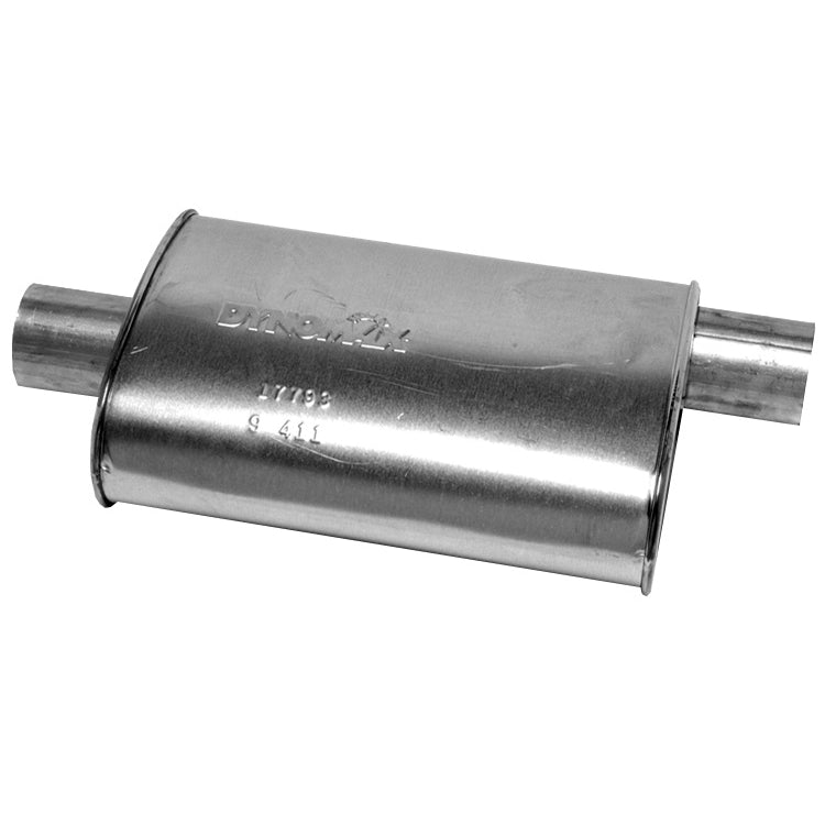 Thrush Super Turbo Muffler - 3 in Offset Inlet - 3 in Center Outlet - 16 x 5-1/2 x 11 in Oval - 23 in Long