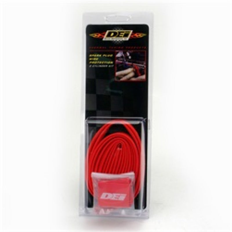Design Engineering Protect-A-Wire Thermal Protective Sleeving - 8 mm Diameter - 7 Ft. . Long - Glass Fiber - Red