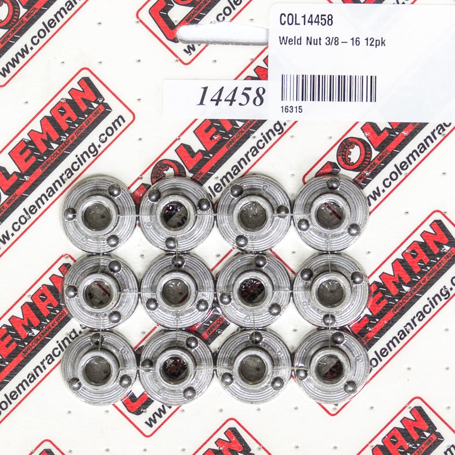 Coleman Weld Nut - 3/8"-16 (12 Pack)