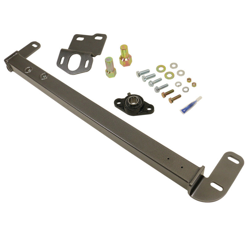 BD Diesel Steering Box Brace - Bolt-On - Steel - Gray Powder Coat - Dodge Fullsize Truck 2003-18