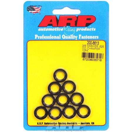 ARP Black Washers - 3/8ID x .625 OD Chamfer (10)