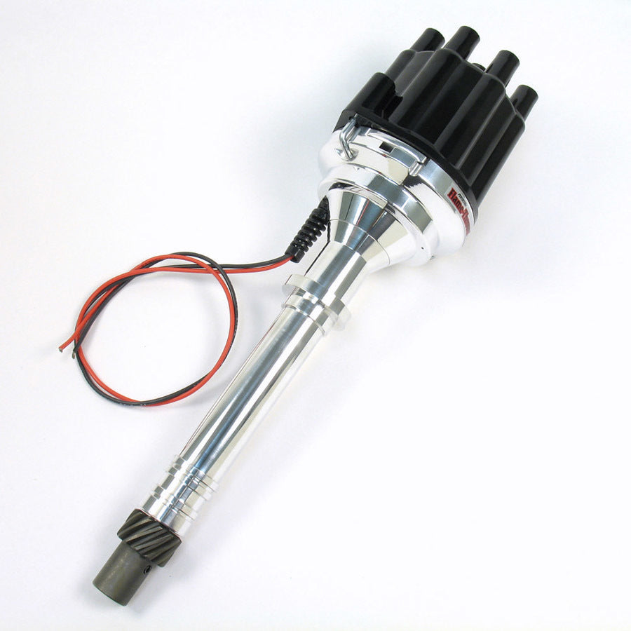 PerTronix Flame-Thower Billet Distributor - Mechanical Advance - Black Socket Cap - Chevy Big, SB