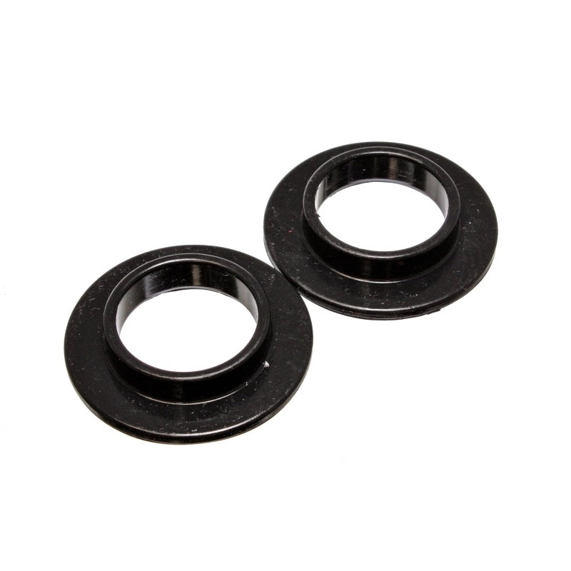 Energy Suspension Hyper-Flex Coil Spring Isolator - 2-1/16 in ID - 3-3/4 in OD - 2-15/32 in Lip OD - 1/4 in Thick - Black - Universal - Pair