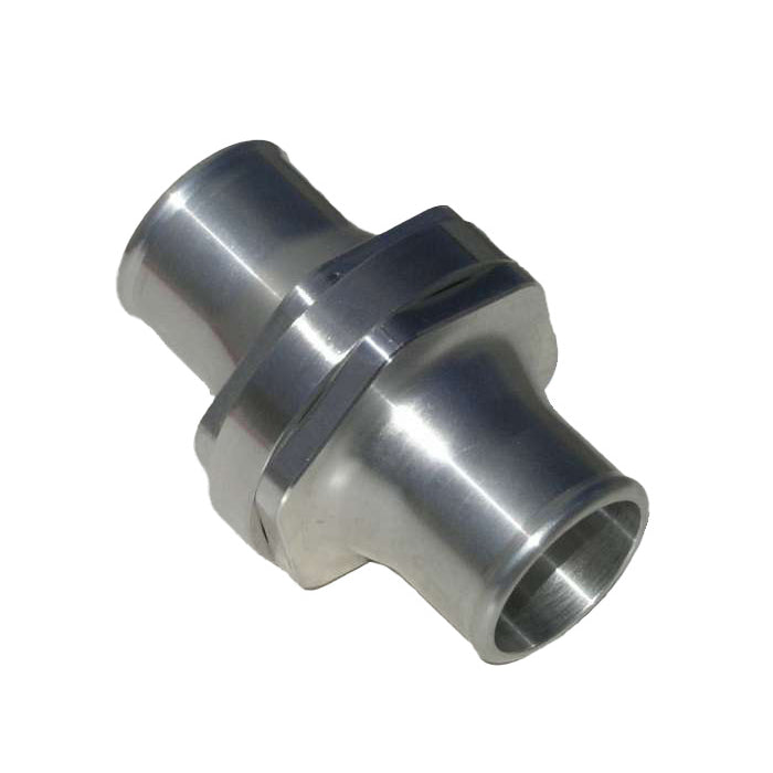 Meziere In-Line Thermostat Housing - 1-1/2 in Hose Barb to 1-1/2 in Hose Barb - Polished