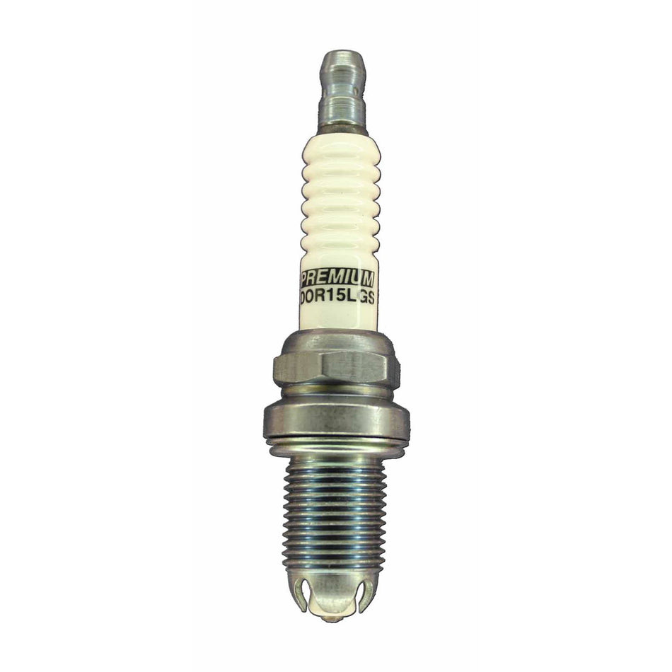 Brisk Premium Racing Spark Plug - 14 mm Thread - 19 mm R - Heat Range 15 - Gasket Seat - Resistor DOR15LGS