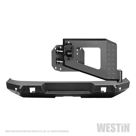 Westin WJ2 Rear Bumper - Tire Carrier - Steel - Black Powder Coat - Jeep Wrangler JL 2018