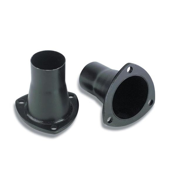 Hooker Collector Reducer - 3 in Inlet to 2-1/8 in Outlet - 3-Bolt Flange - Black Paint - Pair